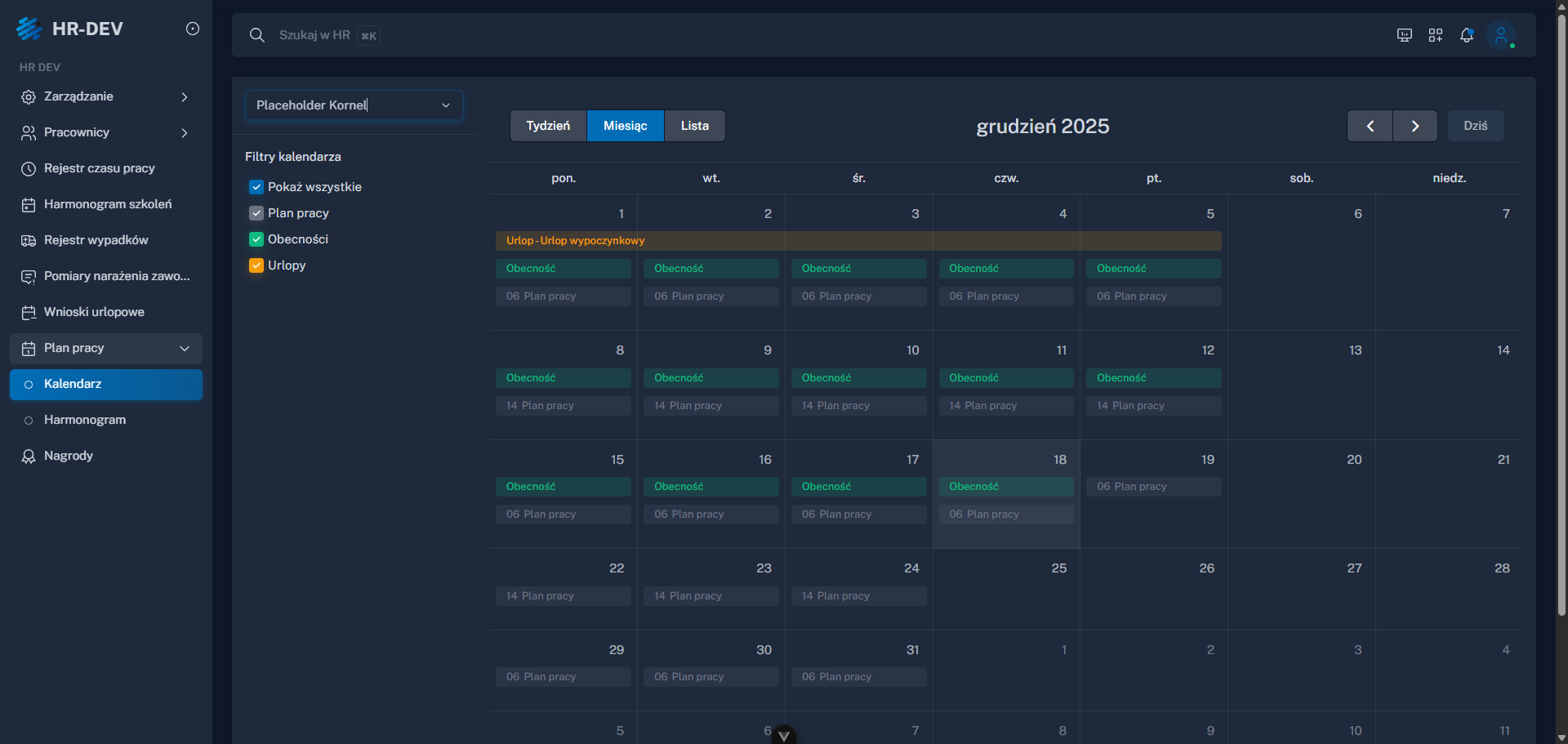 devHRPortal – Wnioski urlopowe