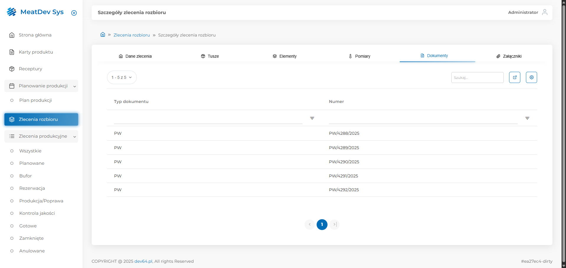 Zlecenie rozbioru – dokumenty